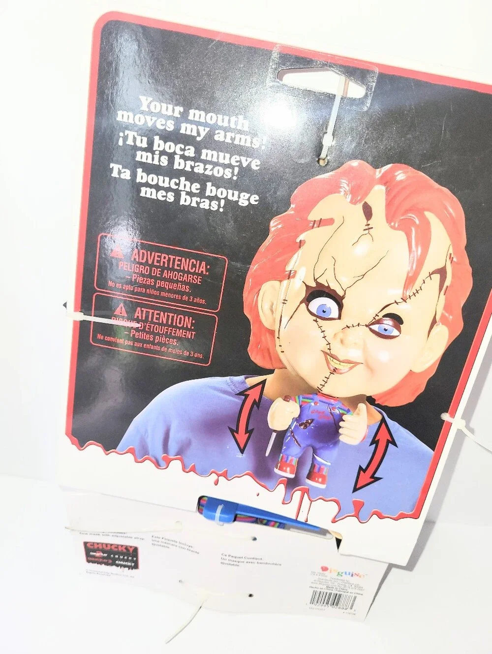 NWT Chucky Mask Move-A-Mask Kid To Adult Halloween Costume Child's Play One Size